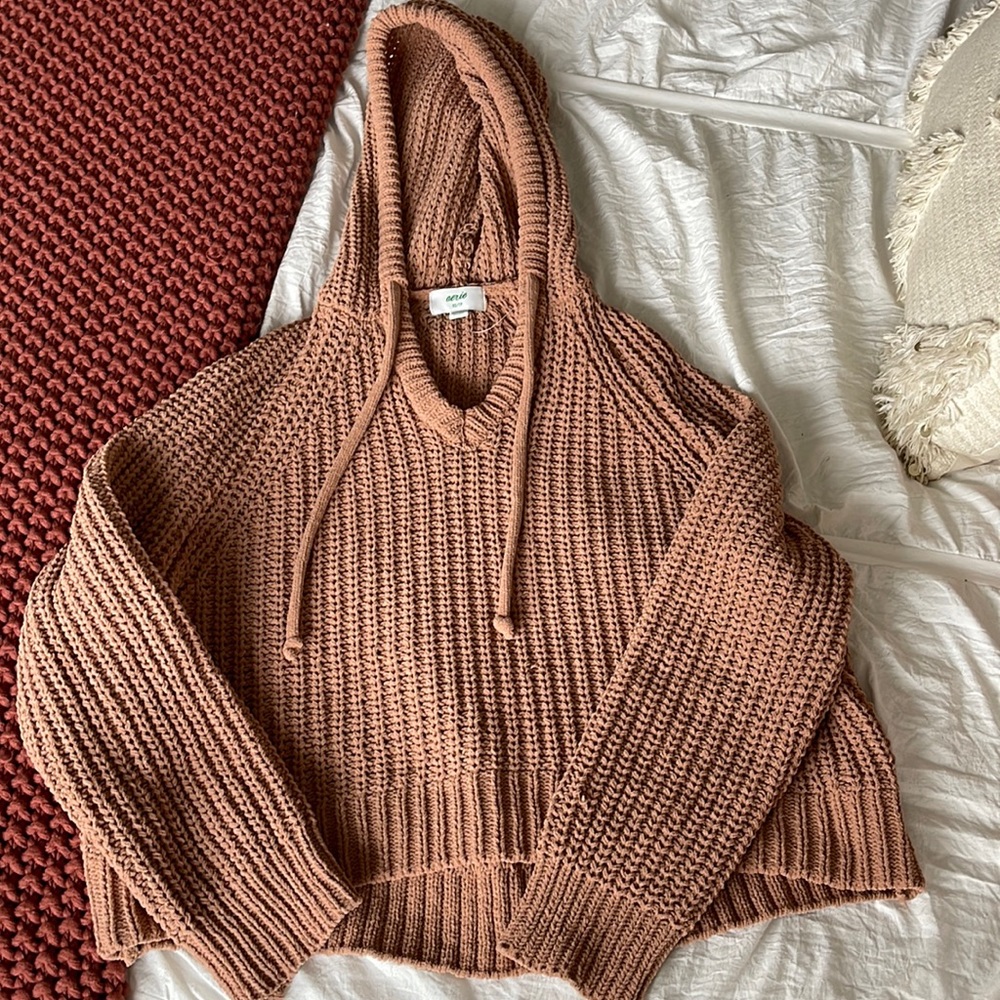 light brown fluffy hoodie